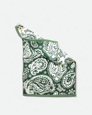 Pine Green Paisley Golf Towel - FlushedGolfCo