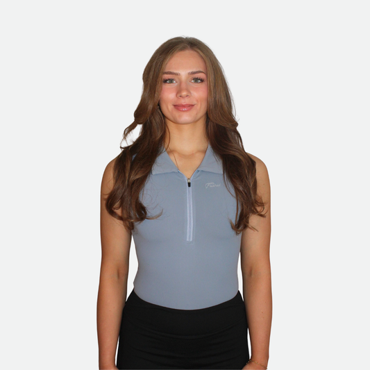 Sleeveless Golf Bodysuit Steel Blue