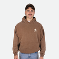 Brown hoodie with 'Normalize Bogeys' text on the back