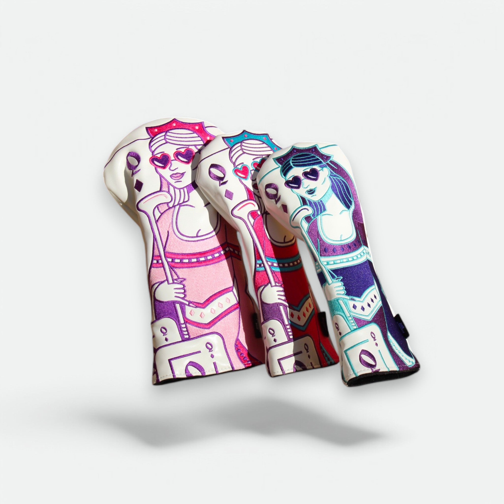 Ladies Queen Golf Head Covers - full set