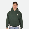 Green hoodie with 'Normalize Bogeys' text on the back 