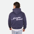 Navy hoodie with 'Normalize Bogeys' text on the back