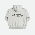 A light heather gray hoodie, featuring the phrase 'Normalize Bogeys' printed in a cursive script across the back.