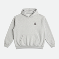 A light heather grey hoodie, featuring the phrase 'Normalize Bogeys' printed in a cursive script across the back.