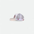 Red Country Club cotton and mesh trucker golf hat, side view
