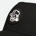 Black Flushed Golf Mascot hat with silicone patch
