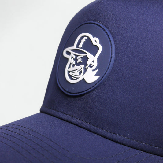 Navy Flushed Golf Mascot golf hat with silicone patch