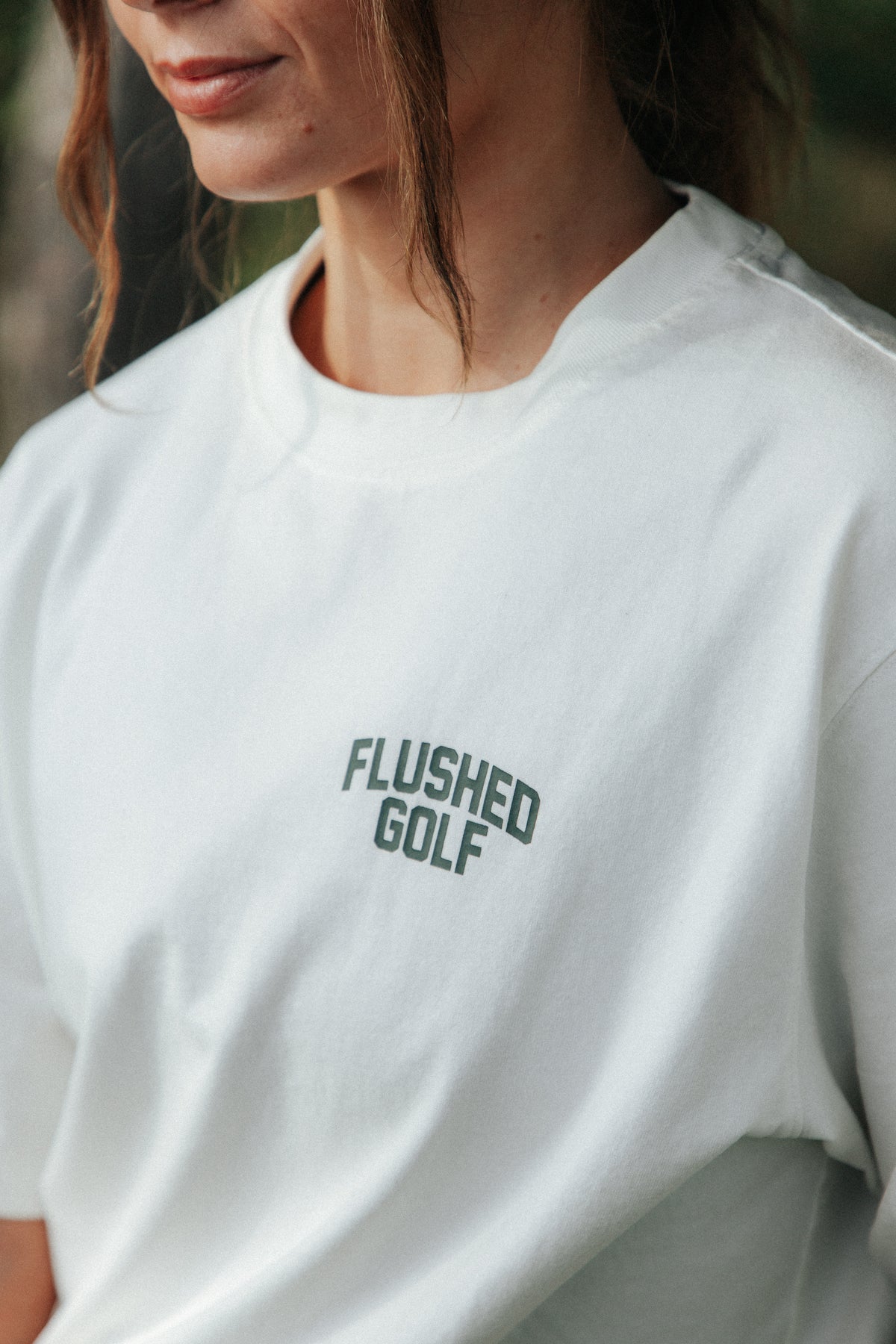 Flushed Golf Normalize Bogeys graphic tee in white, alternate view