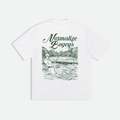 Flushed Golf Normalize Bogeys graphic tee in white, product shot