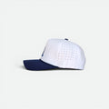 Flushed Golf perforated golf hat with contrasting navy rope