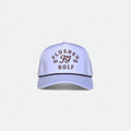 Flushed Golf rope hat in brown with embroidered logo and rope detail, front view