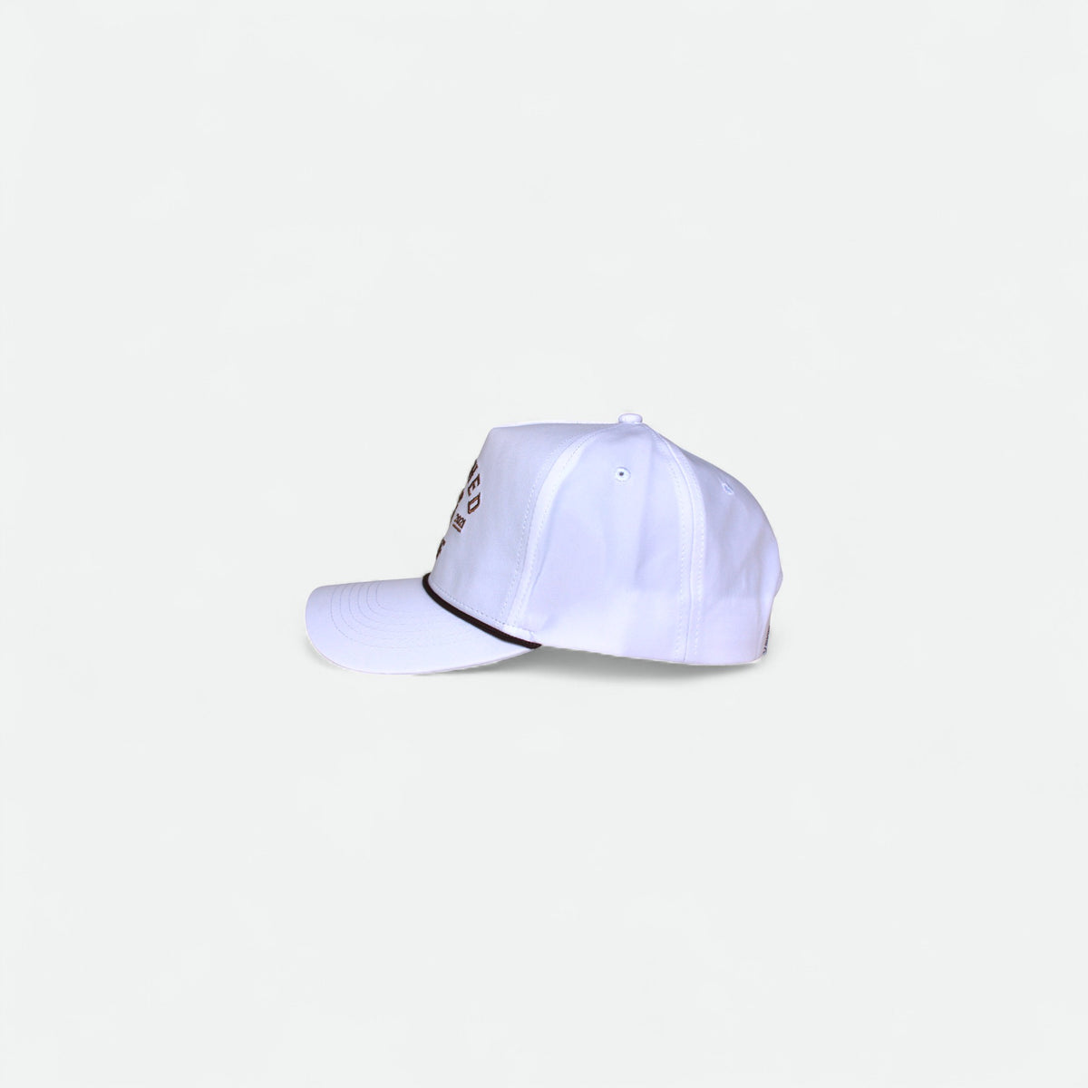 Brown Flushed Golf rope golf hat, side view